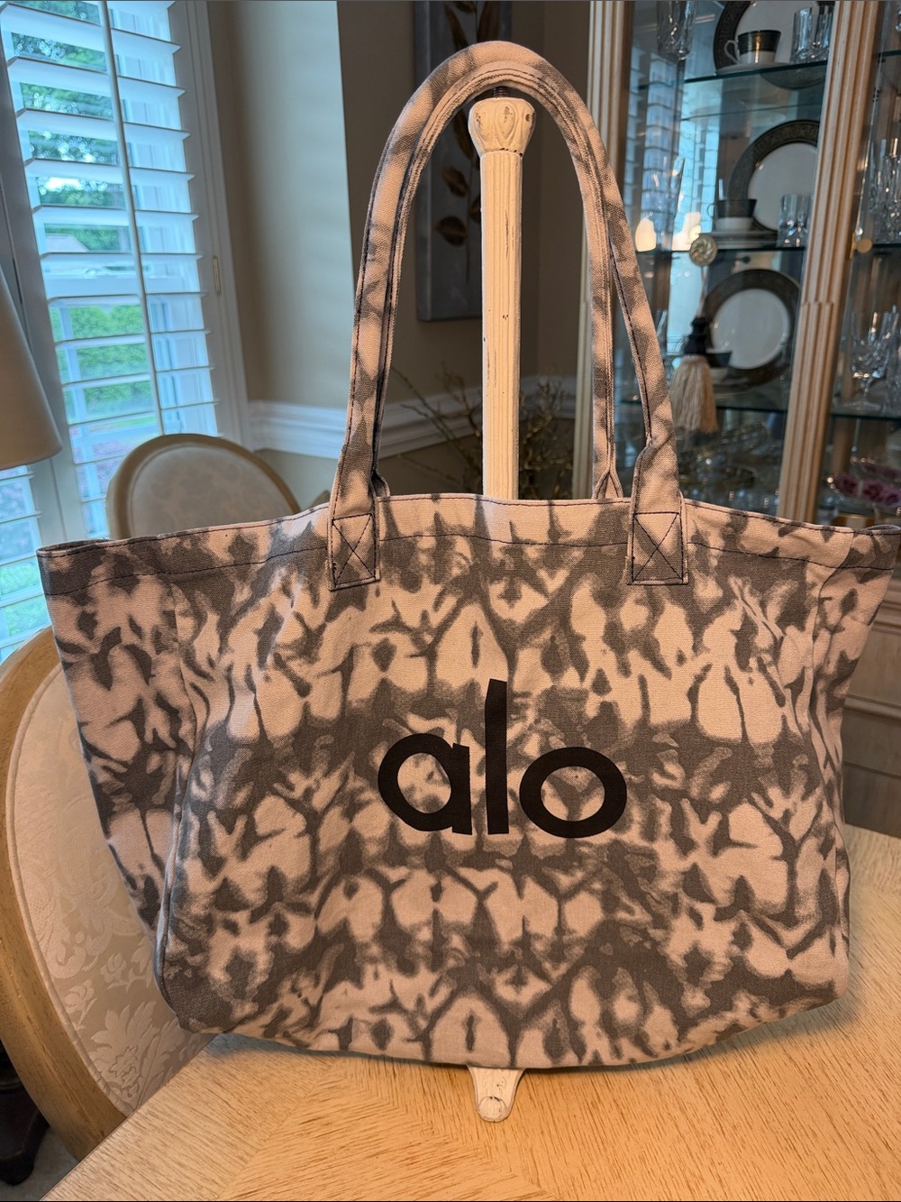 ALO Yoga Grey Tie-Dye Tote